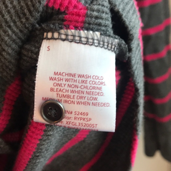 Striped Grey & Pink Faded Glory Sweater Shirt - Picture 5 of 6